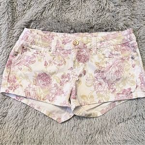 YMI White Floral Jean Shorts : Size 9